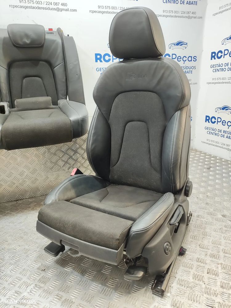 Conjunto Bancos Originais Pele E Tecido Audi A4 B8 S-Line Carro 5 Portas - 5