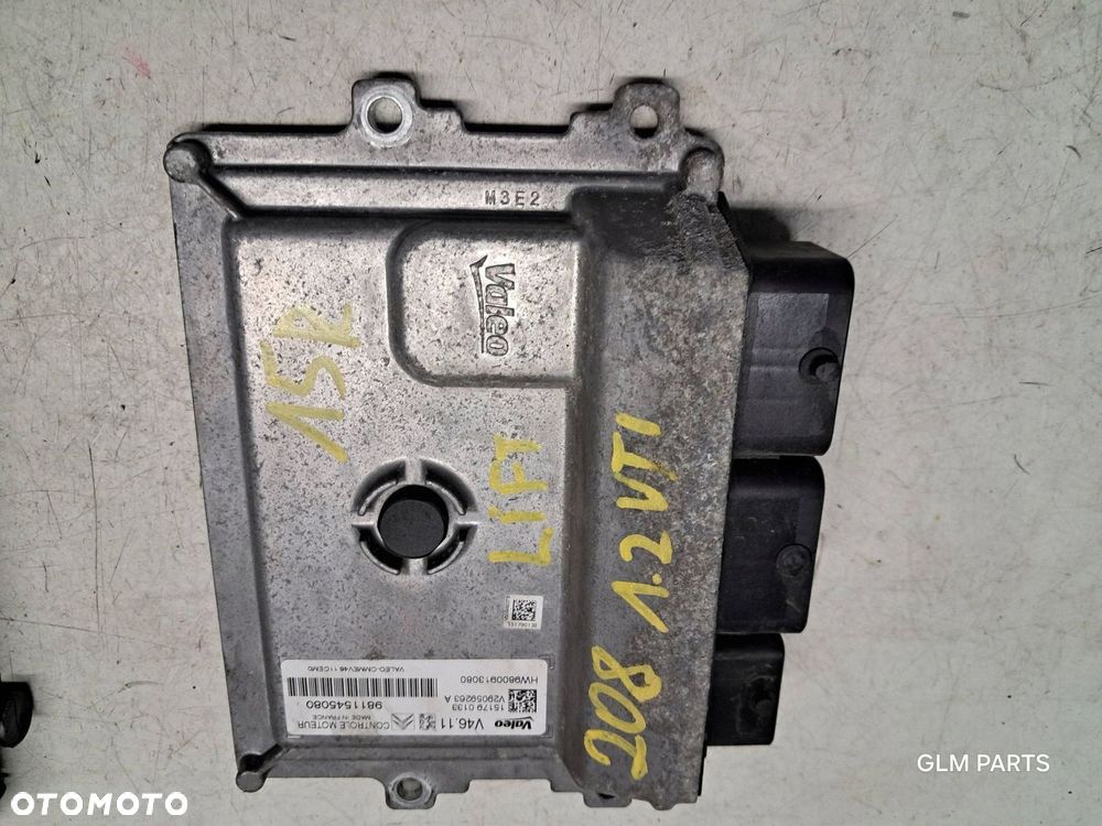 peugeot 208 lift 1.2 vti 82 km zestaw startowy komputer bsi kluczyk stacyjk - 2