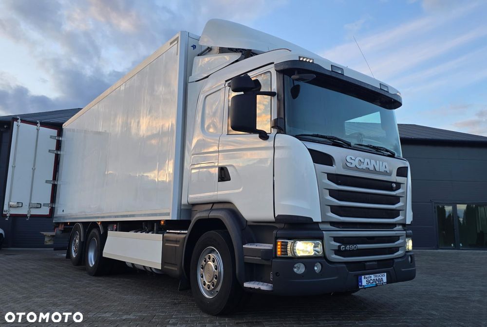 Scania G490 6x2 18 palet chłodnia diesel kurierka odwierty piękny stan świeży import! - 14