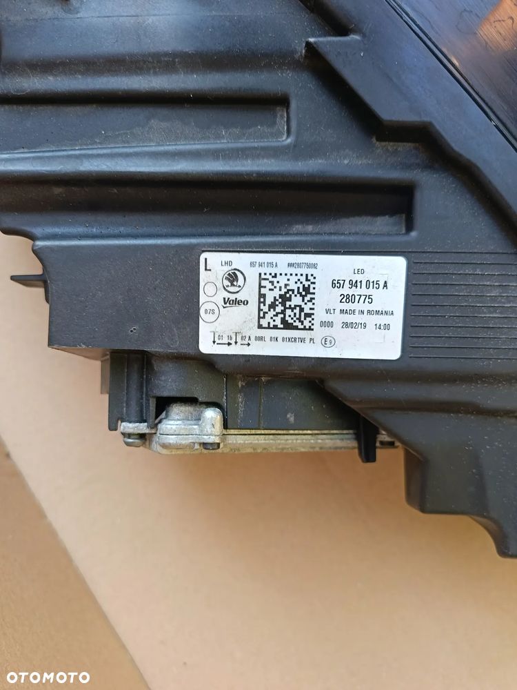 Full Led lewy Skoda Scala lampa lewa 657941015A - 3