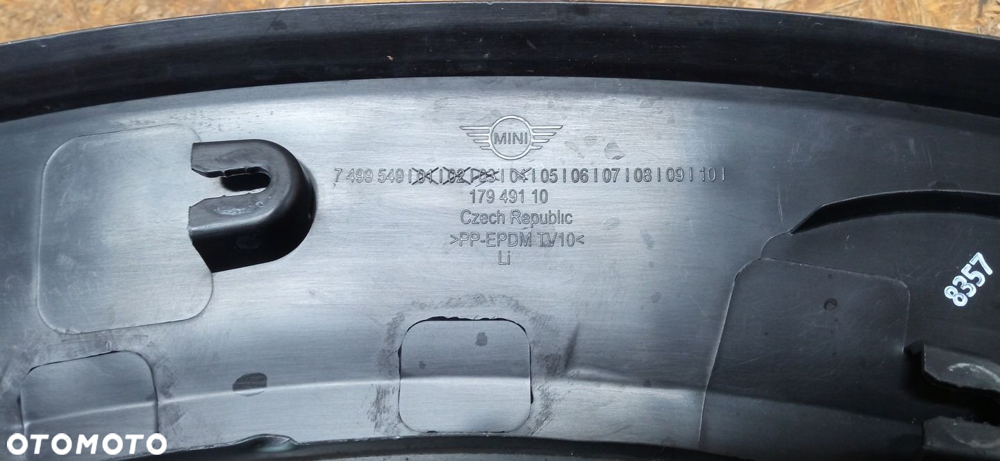 MINI COOPER F55 F56 LIFT 19- LISTWA BŁOTNIKA LEWY PRZÓD PDC 7499549 - 11