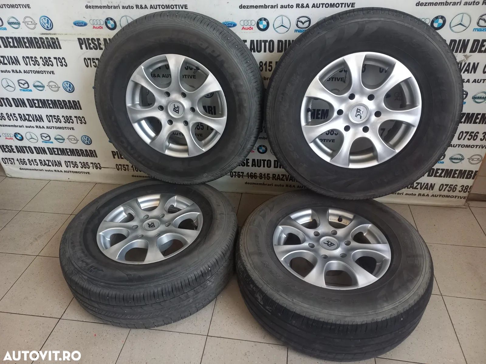 Set Jante Aluminiu Mitsubishi Pajero L200 Nissan Patrol Terrano Etc. Prezoane 6x5.5 Inch Anvelope 245/70R16 - 1