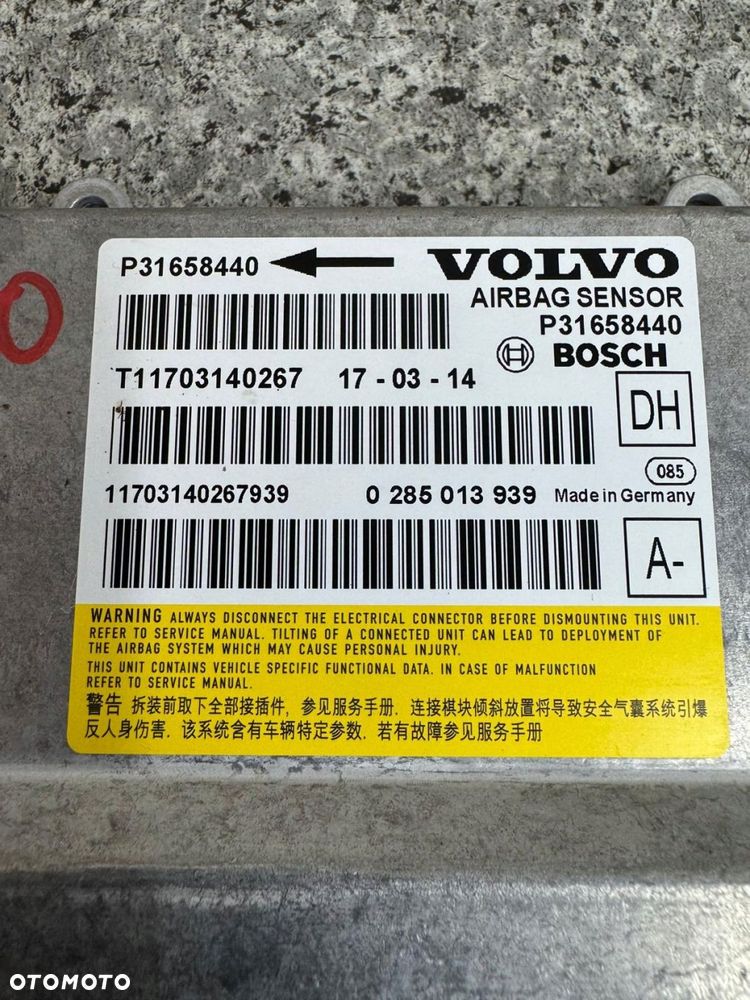 sensor moduł poduszek volvo s60 ii v60 i 2011-2018 xc60 i 08-2017 31658440 - 5