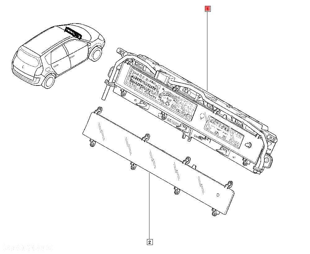 LICZNIK WYŚWIETLACZ RENAULT SCENIC II LIFT 8200704463 SCENIC II LIFT - 3