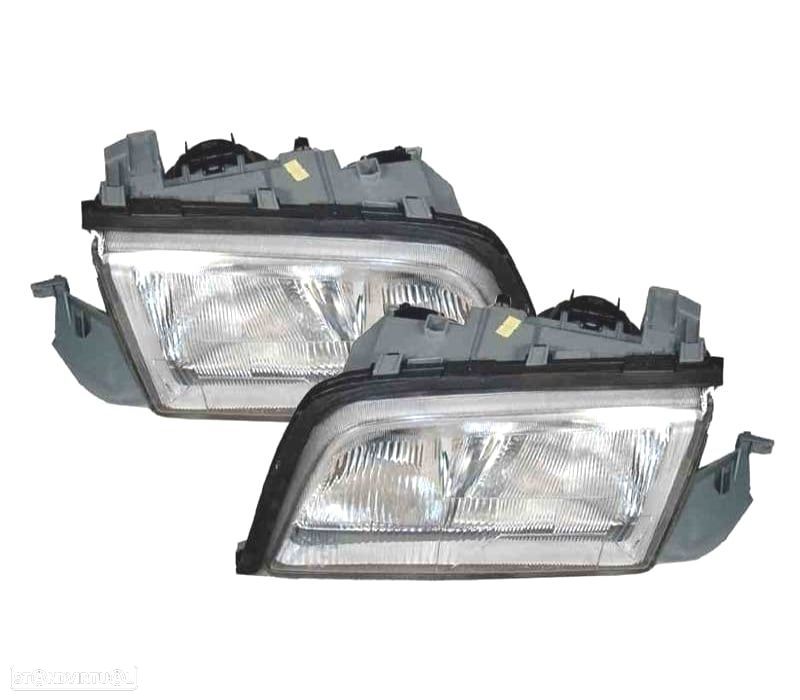 FARÓIS MERCEDES CLASSE C W202 96-00 FUNDO CROMADO - 2