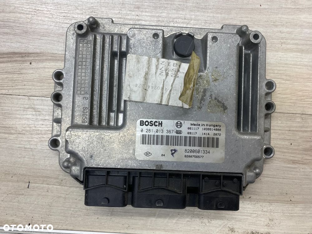 KOMPUTER STEROWNIK SILNIKA ECU  RENAULT SCENIC 1.9D 0281013367 8200601334 - 1