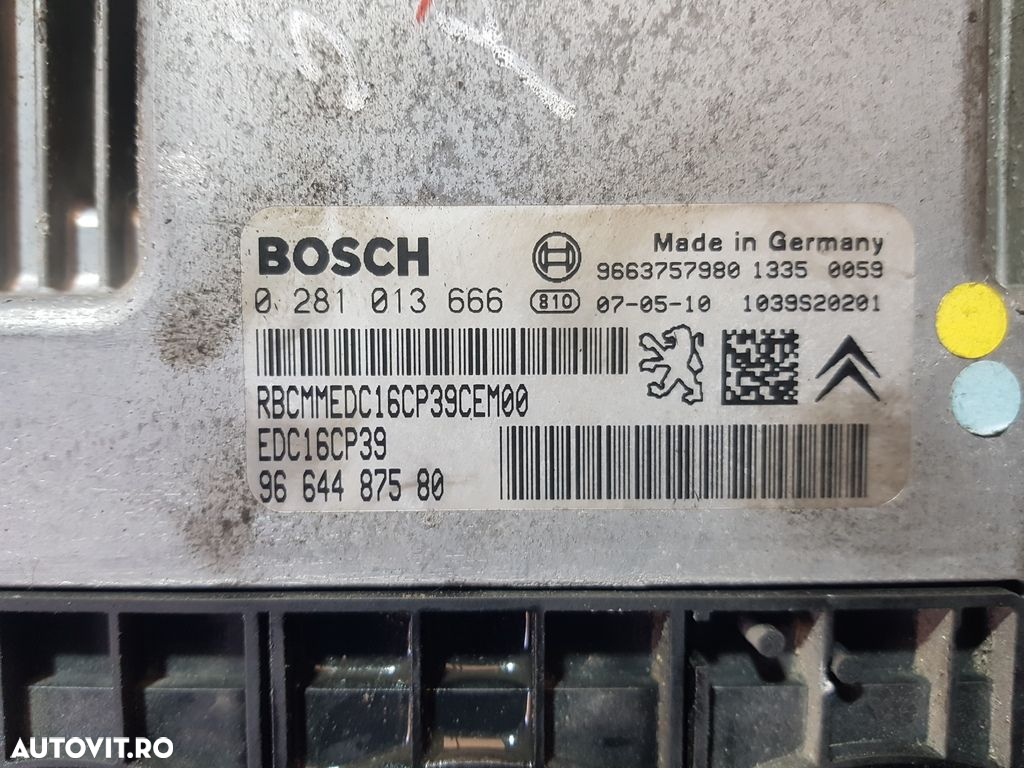 Calculator motor Peugeot 4007 2.2 HDI 2007 - 2012 156CP Manuala 4HN (524) 0281013666 - 2