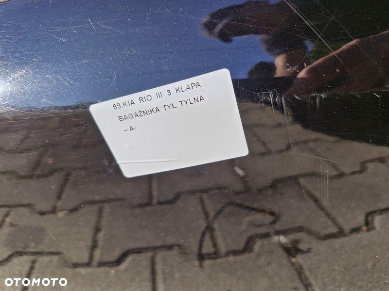 KIA RIO 3 III KLAPA POKRYWA BAGAŻNIKA TYŁ TYLNA CZARNA - 3