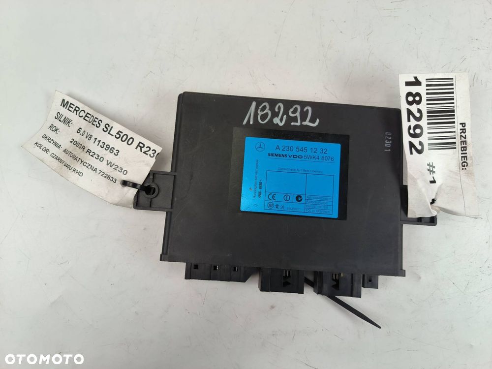 KOMPUTER MERCEDES SL500 R230 A2305451232 - 1