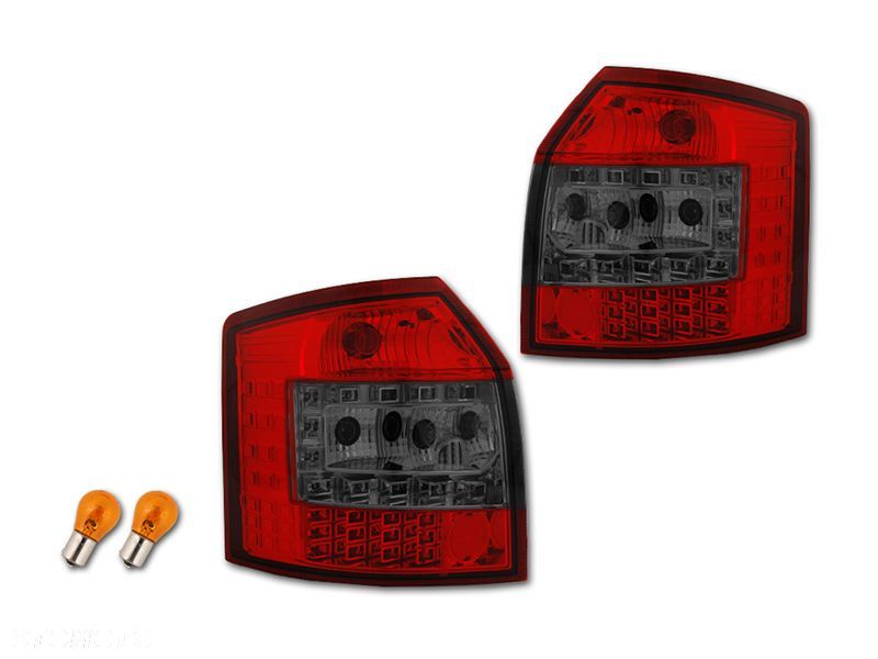 Lampy tyl ne kpl Led Diody Tuning Red Smoke Audi A4 b6 Małysz 8e 8e9 Avant - 1