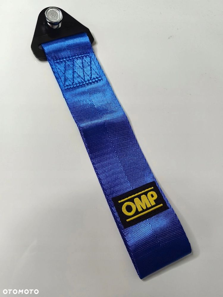 Pas Holowniczy tow strap OMP czarny BLUE niebieski - 1