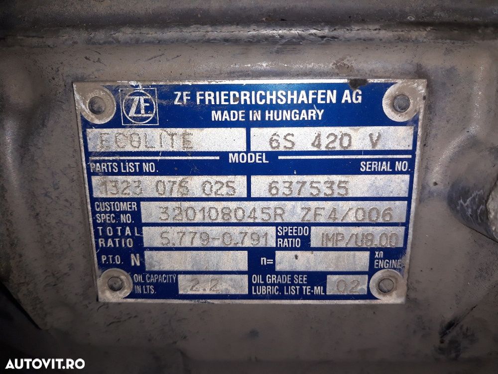 Cutie viteze Master 2.3 DCI tractiune spate 2011 2012 2013 2014 2015 2016 320108045R  320108045R 320108043R - 4