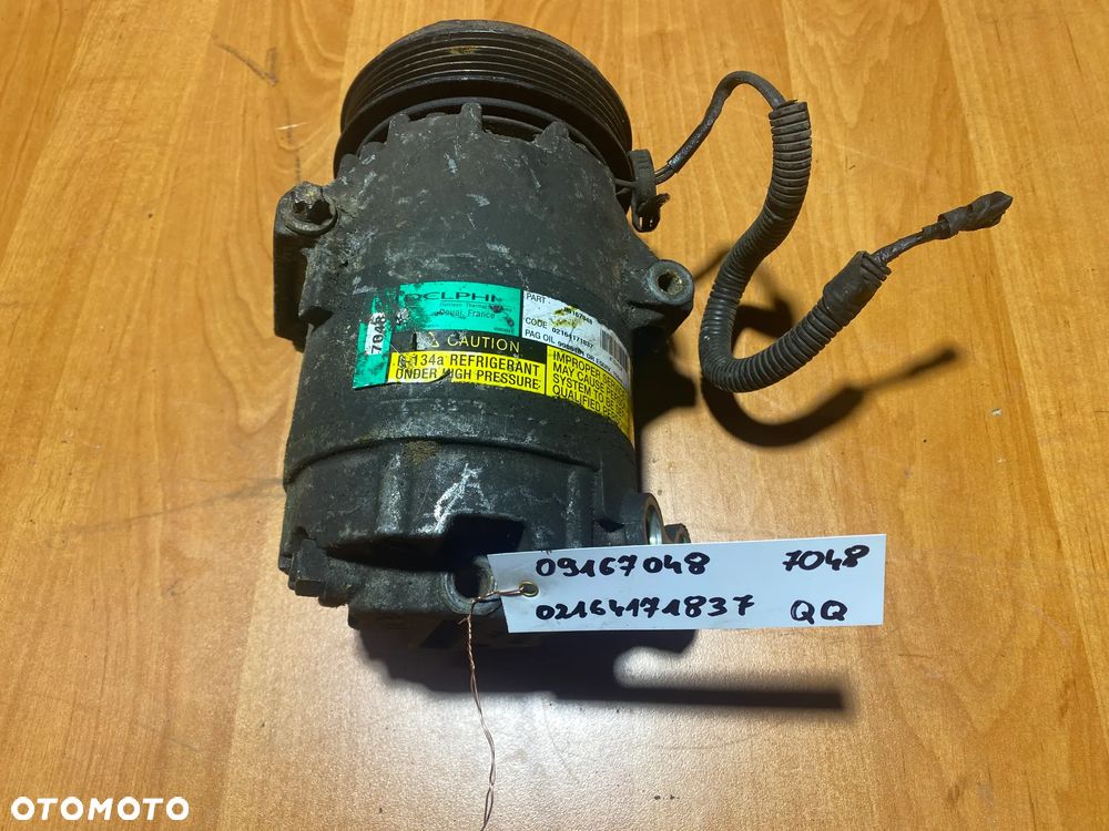 KOMPRESOR SPRĘŻARKA KLIMATYZACJI OPEL CORSA 09167048 QQ 02164171837 7048