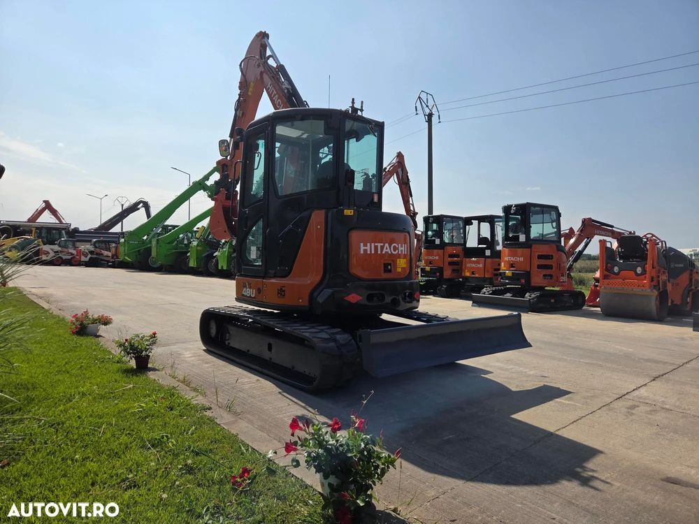 Hitachi ZX48U-6, 2023, 2.658t, 5 TONE, CUPLA RAPIDA+3 CUPE NOI, inst picon pe brate, lama nivelare, ad sapare 4m, ridica 3t, latime 2m, antifurt, aer cond, produs in JAPONIA, posibilitate leasing 4 ani, PROMOTIE 39.500 EUR+tva - 2