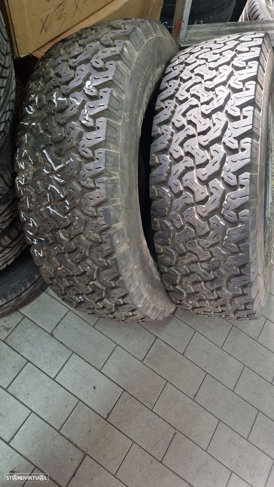 2 PNEUS 245/75/16 BFGOODRICH 120/116S  ALL TERRAIN COM MAIS DE 90% DE PISO - 4