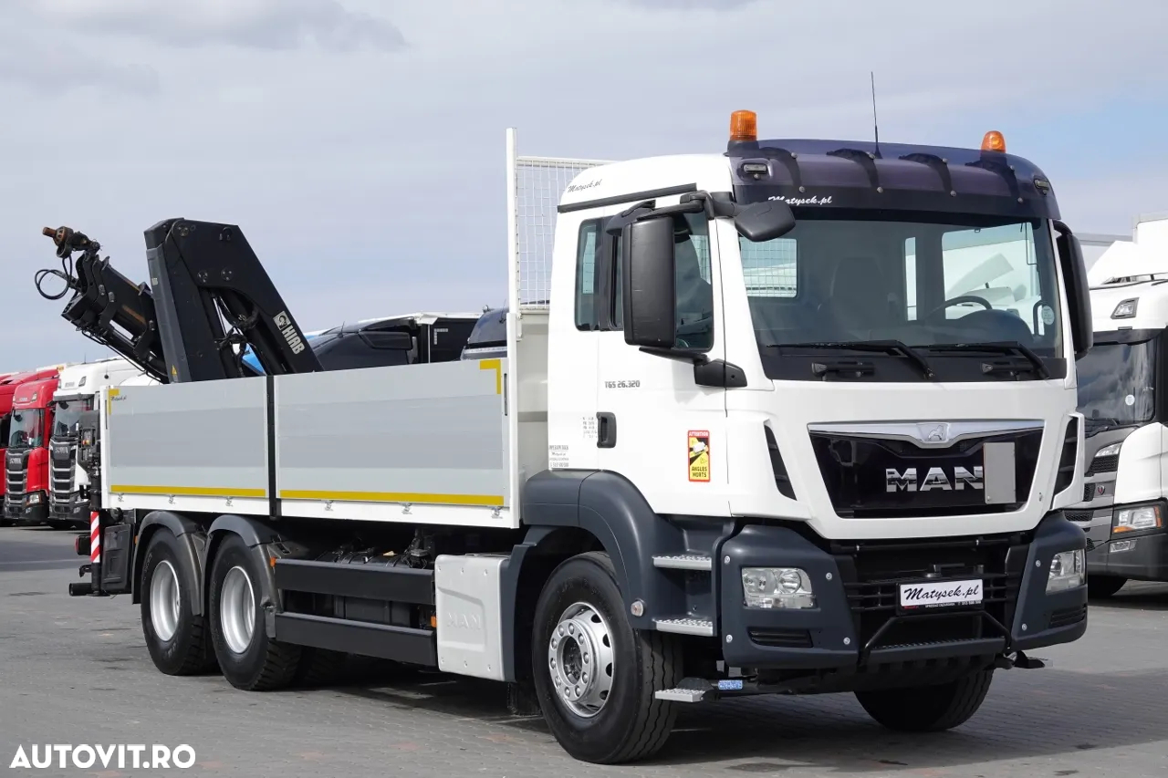 MAN TGS 26.320 / 6X4 / CUTIE 6.5 M + HDS HIAB 188 BS-3 / CAPACITATE MAX: 5000 KG / RADIO CONTROL / ROTATOR / EURO 6 - 8