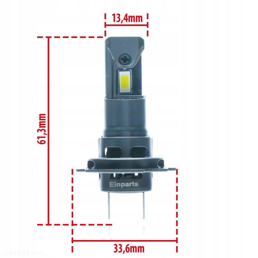 ŻARÓWKI LED H7 E57 9V/16V 6000K 12W - 8