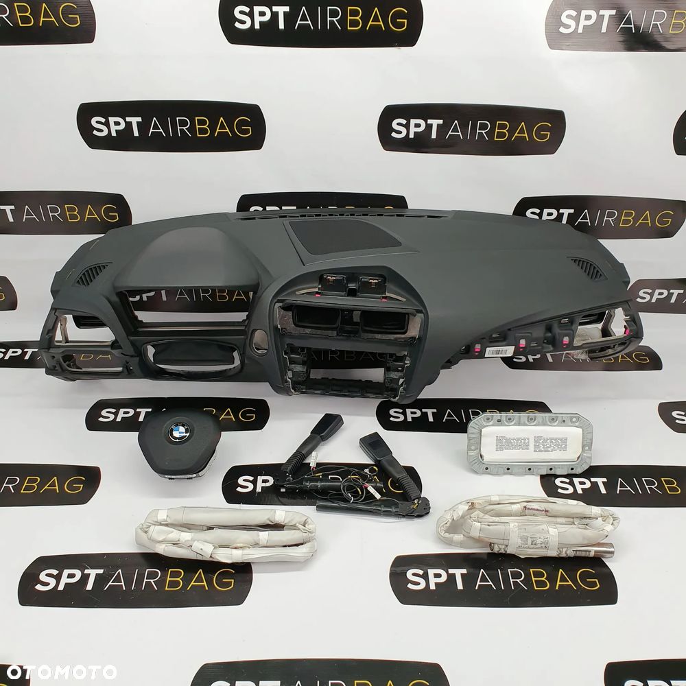 BMW F20 F21 DESKA ROZDZIELCZA KONSOLA KOKPIT PULPIT PODUSZKI AIRBAG AIR BAG NAPINACZE KIT SET - 1