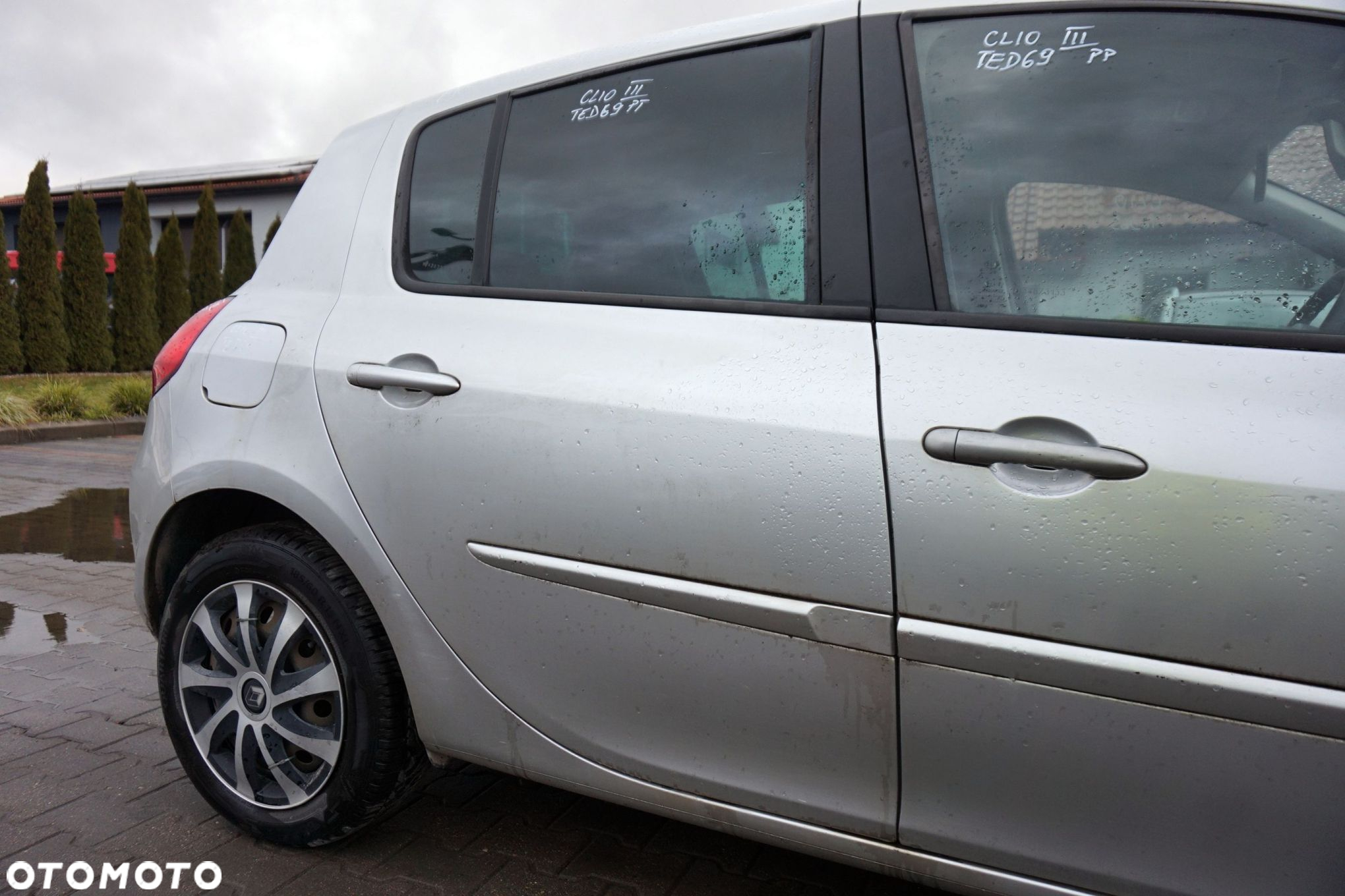 DRZWI TYLNE PRAWE CLIO III PH2 LIFT 5D HB TED69  SREBRNY RENAULT 2009-2012 - 3