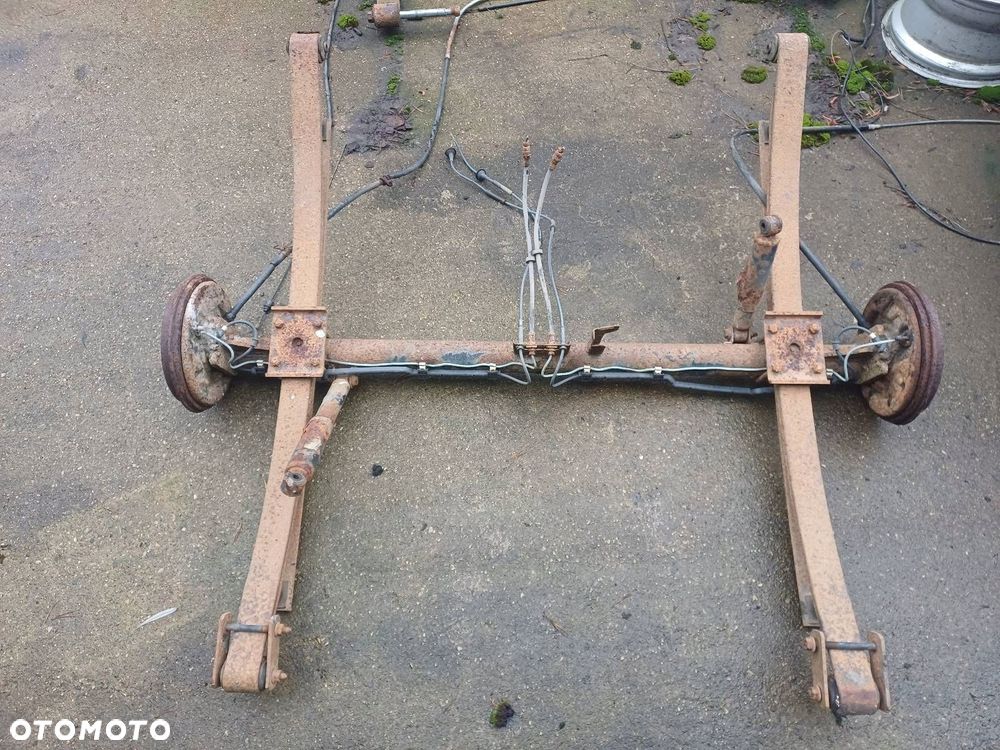 OŚ BELKA ZAWIESZENIA TYŁ + RESORY IDEALNA NA PRZYCZEPKĘ - 1