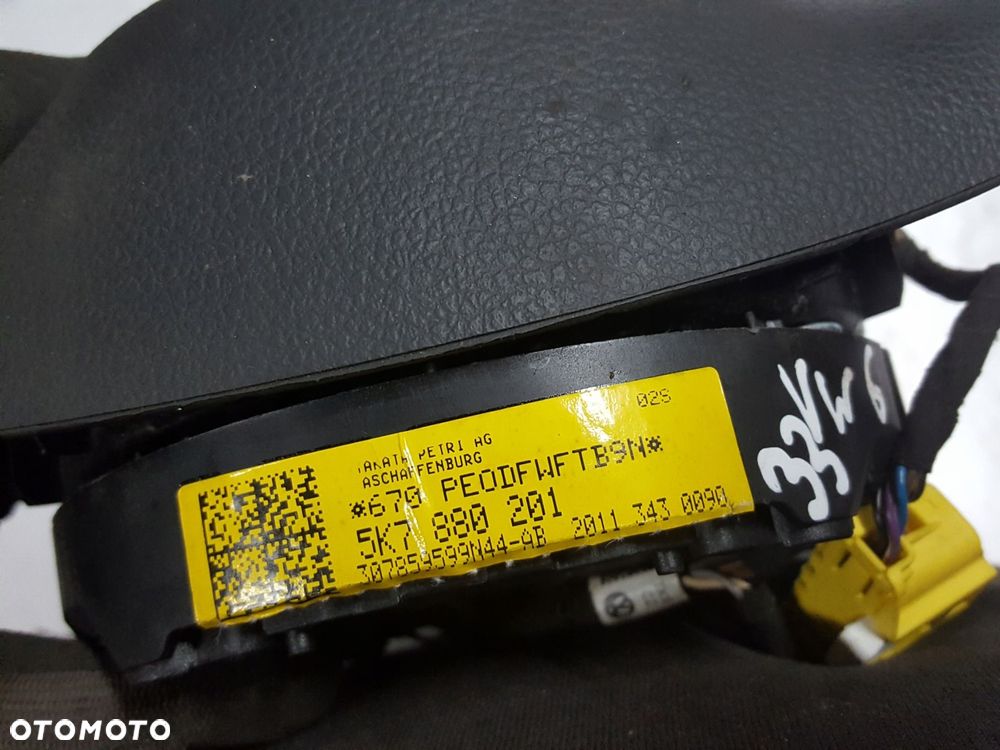 VW GOLF 6 VI 09-13r CABRIO PODUSZKA AIRBAG KIEROWCY - 6