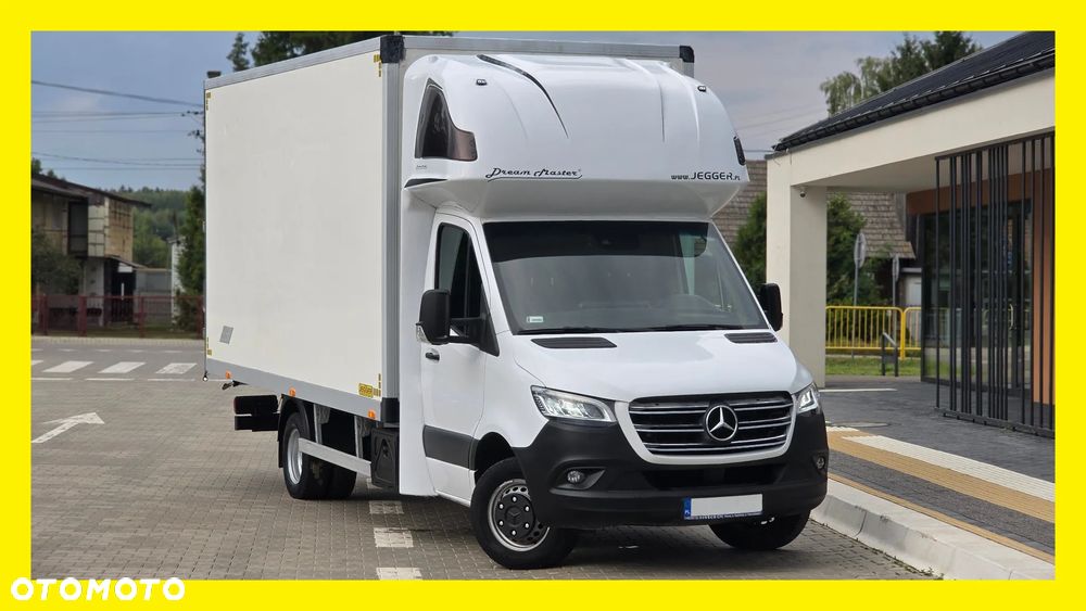 Mercedes-Benz SPRINTER 519 CDI 907❗❗3.0 190 KM / FULL OPCJA / AUTOMAT 9G-TRONIC / FULL LED / KONTENER 10EP  / PLANDEKA 10EP / DRZWI Z TYŁU / BLIŹNIAKI / XENON / RAMA / ZABUDOWA JEGGER / PODUSZKI PNEUMATYCZNE / SYPIALKA / SALON POLSKA ❗❗ - 1