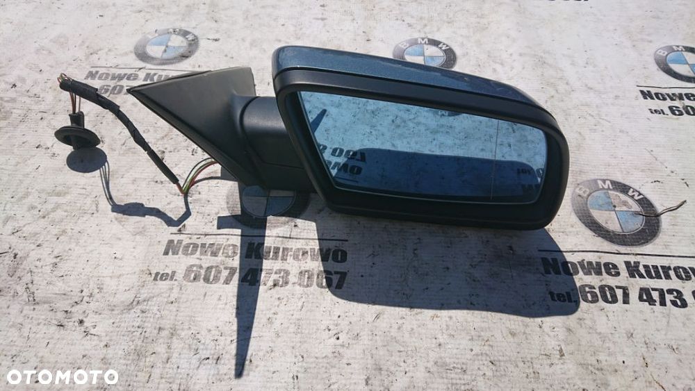 BMW E60 E61 Lusterko Zewnętrzne Prawe Neptunblau 4 piny - 2