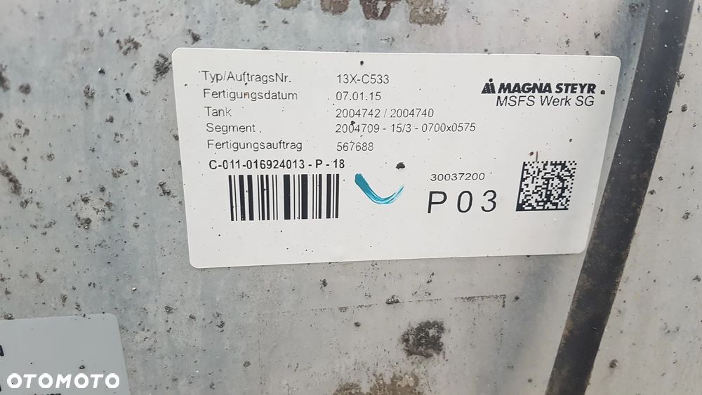 ZBIORNIK PALIWA KOMPLETNY MAN TGX TGS EURO 6 MEGA LOW DECK 135X70X59 ST - 6