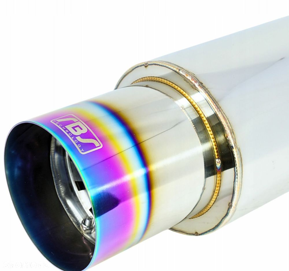 Tłumik Końcowy PRZELOTOWY wejście 63mm Końcówka 104mm JDM nierdzewka - 6
