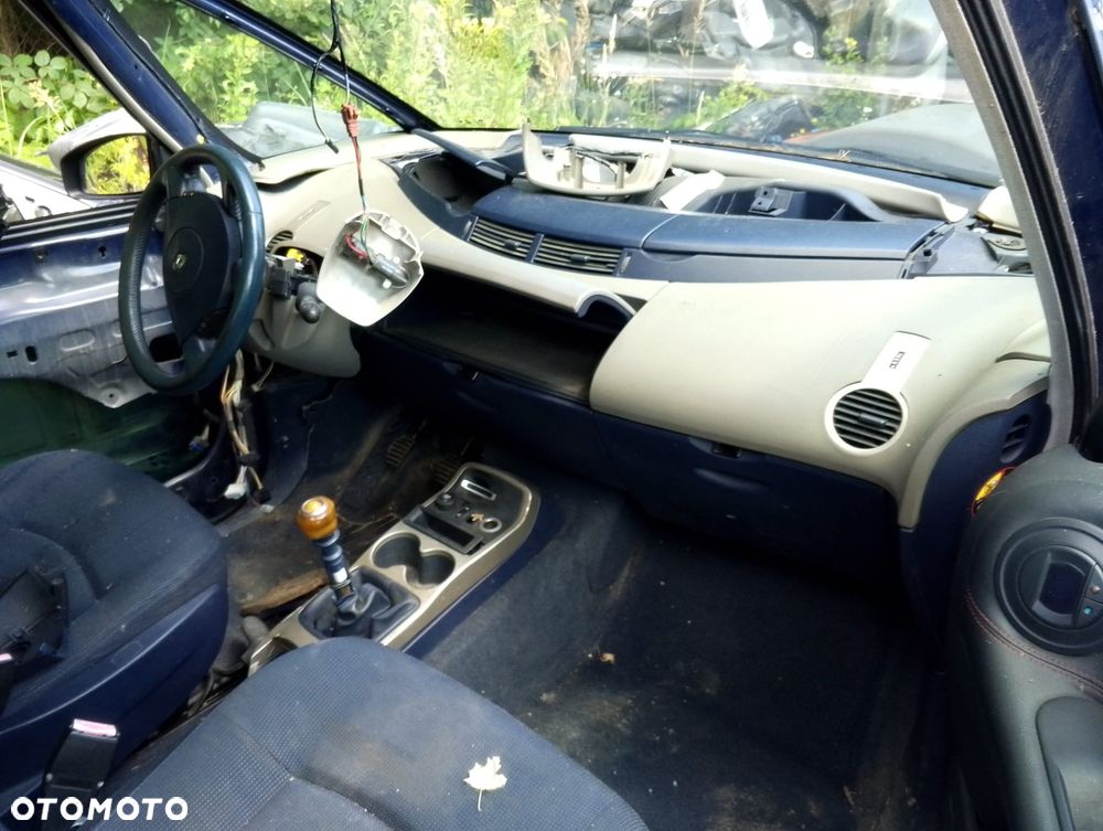 Renault Espace IV (02-06r.) 2.0 B 136KM. Silnik F4R 792 Skrzynia PK6 060 lakier OVD42 - BLUE NAVY BC. Cały na części GWARANCJA !!!  Przód Tył Zestaw Komplet Drzwi Klapa Zderzak Błotnik Maska Grill Atrapa Szyba Pas Lampa Lusterko Boczki Fotel Kanapa Kokpit Deska Rozdzielcza Przełącznik Włącznik Sterownik Przewody Wiązka Instalacja Moduł Komputer Czujnik Listwa Pompa Alternator Wtryski Głowica Rozrusznik Kompresor Sprzęgło Dwumas Silnik Skrzynia ABS Klimatyzacji Paliwa Wspomagania Kolektor Turbina Przepustnica Zawór Chłodnica Koło Hak Belka Sanki Zawieszenie Mcpherson Półoś Amortyzator Wydech Tłumik Zacisk Most - 4