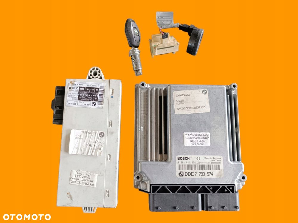 komputer sterownik silnika bmw e60 530d 03-10 0281011224 zestaw startowy