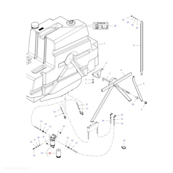 Filtr paliwa z separatorem wody Massey Ferguson V836862563 Oryginał - 4