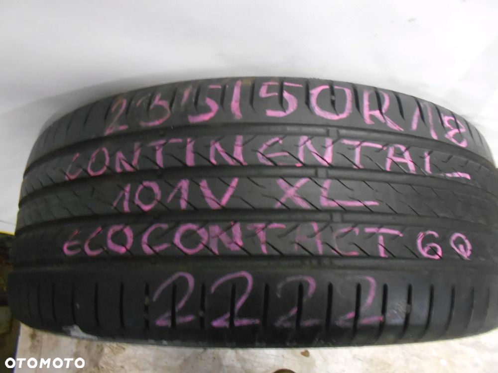 OPONA POJEDYNKA 235/50R18 CONTINENTAL ECO CONTACT 6Q XL DOT 2222 6MM - 1