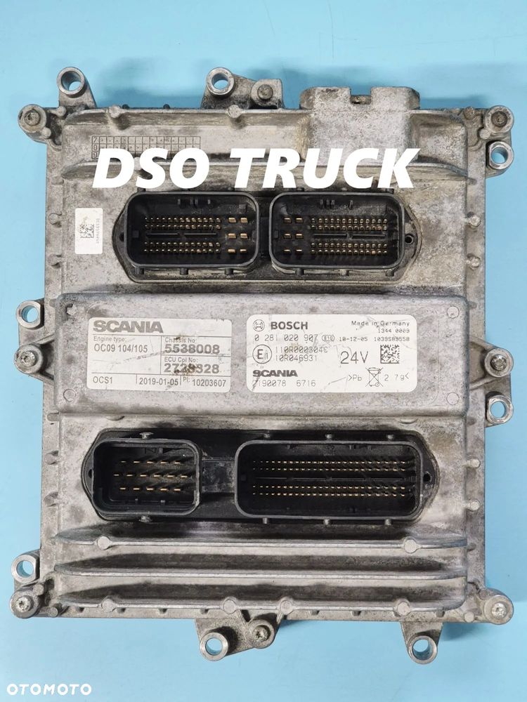 STEROWNIK SILNIKA SCANIA OCS1 2190078 BOSCH 0281020907 ECU 2728328 5538008 - 1