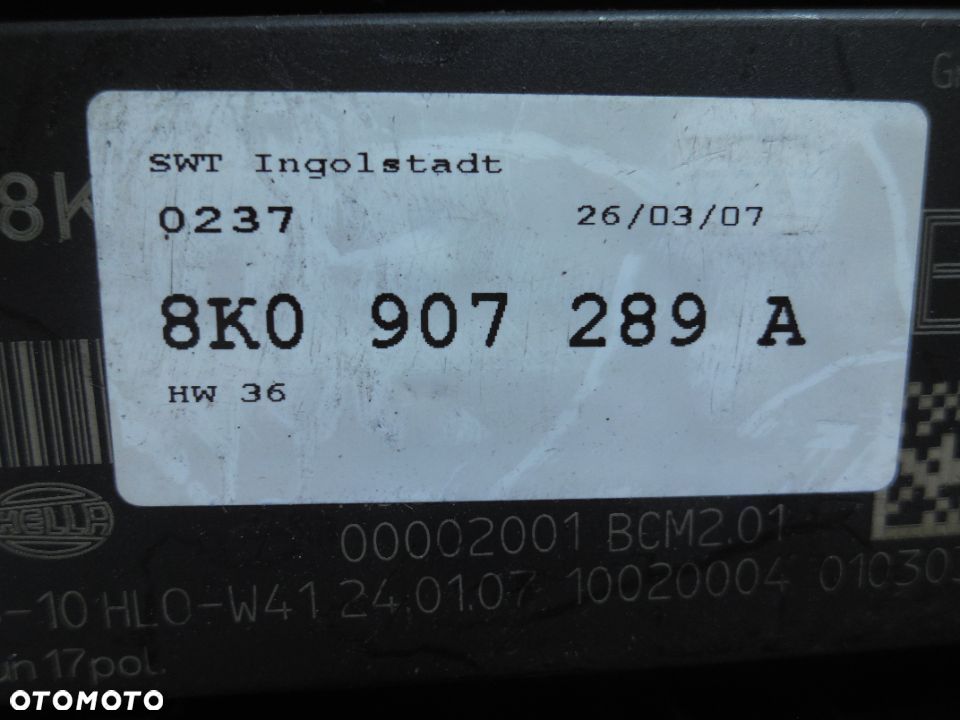 MODUŁ KOMFORTU BORDNETZ AUDI A4 A5 Q5 8K0907289A - 2