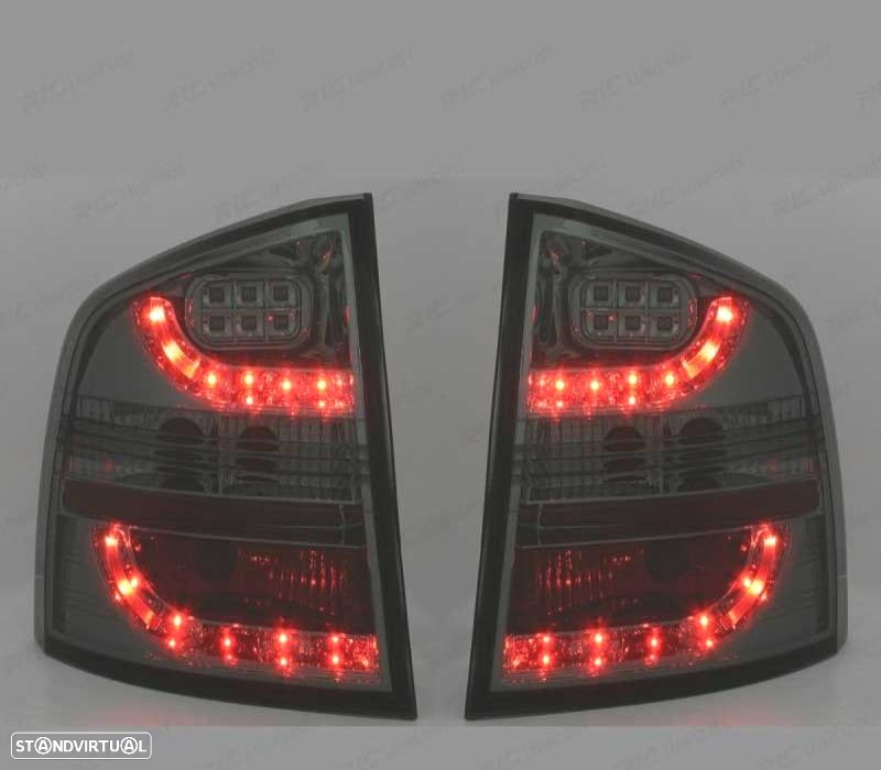 FAROLINS TRASEIROS LED SKODA OCTAVIA KOMBI 05-13 VERMELHO ESCURECIDO - 3