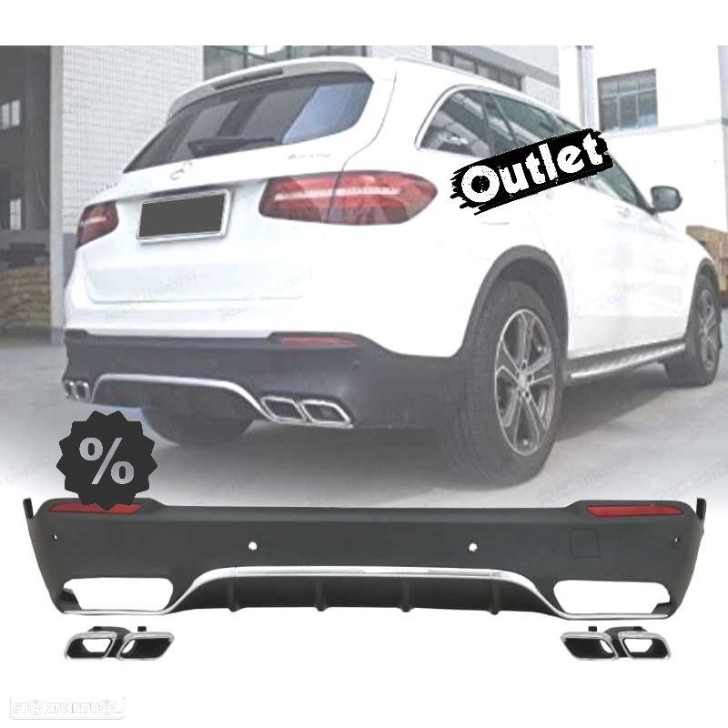 C012135C1 DIFUSOR MERCEDES CLASSE GLC X253 15-18 LOOK AMG GLC63 + PONTAS DE ESCA - 1
