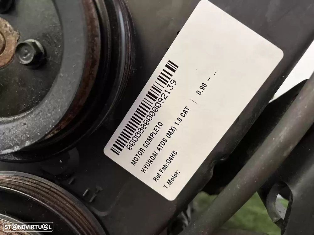 MOTOR COMPLETO HYUNDAI ATOS 2000 -G4HC - 1