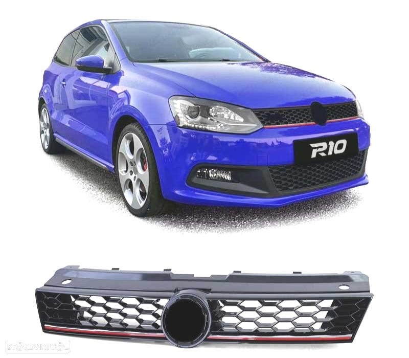 GRELHA FRONTAL VOLKSWAGEN VW POLO 3/5 09-17 LOOK GTI - 5
