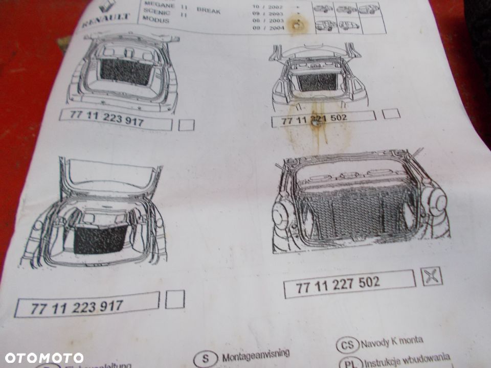 RENAULT MEGANE II SCENIC II MODUS SIATKA BAGAŻNIKA - 3