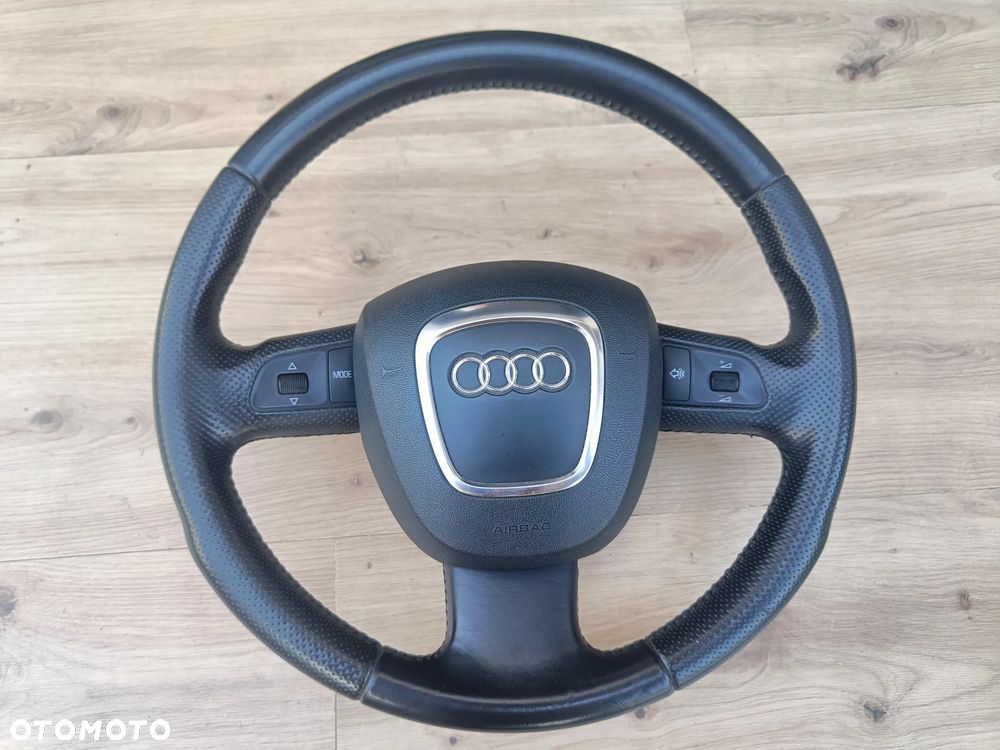 AUDI A6 C6 A8 D3 LIFT Q7 KIEROWNICA TRÓJRAMIENNA CZARNA SOUL PODUSZKA AIRBAG - 1