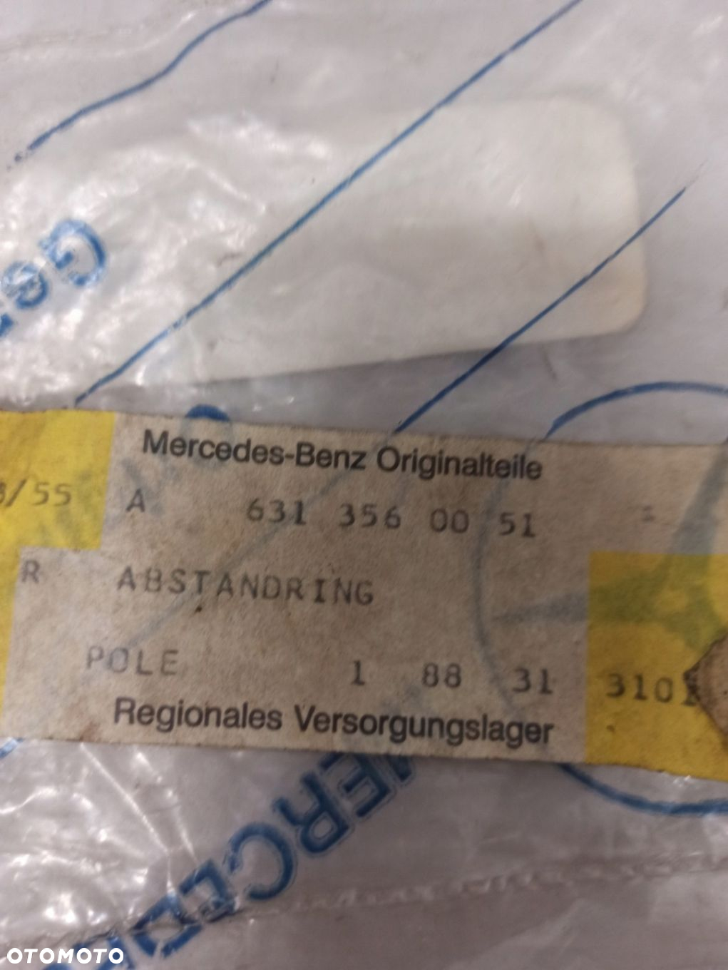 PIERŚCIEŃ DYSTANSOWY ŁOŻYSKA KOŁA MERCEDES MB100 W631 W741 A6313560051 - 3