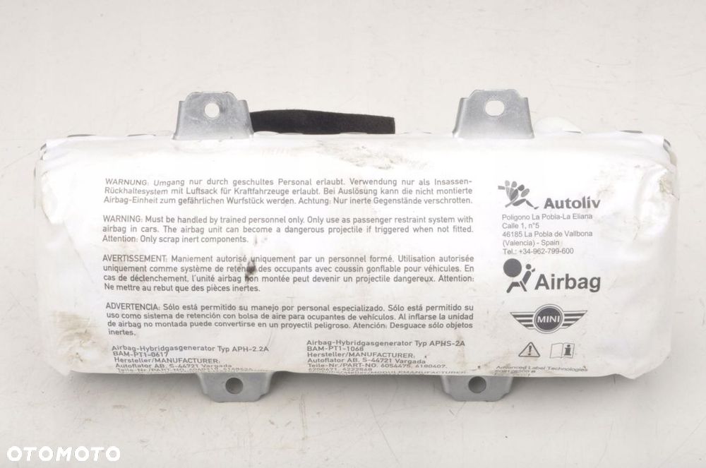 MINI R56 PODUSZKA AIRBAG PASAŻERA 275573504