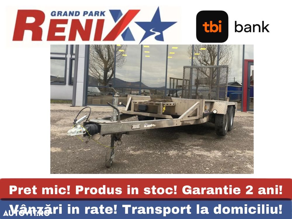 Alta Remorca Transport utilaje  2 axe 2700 kg 2,5m/1.25m - 1