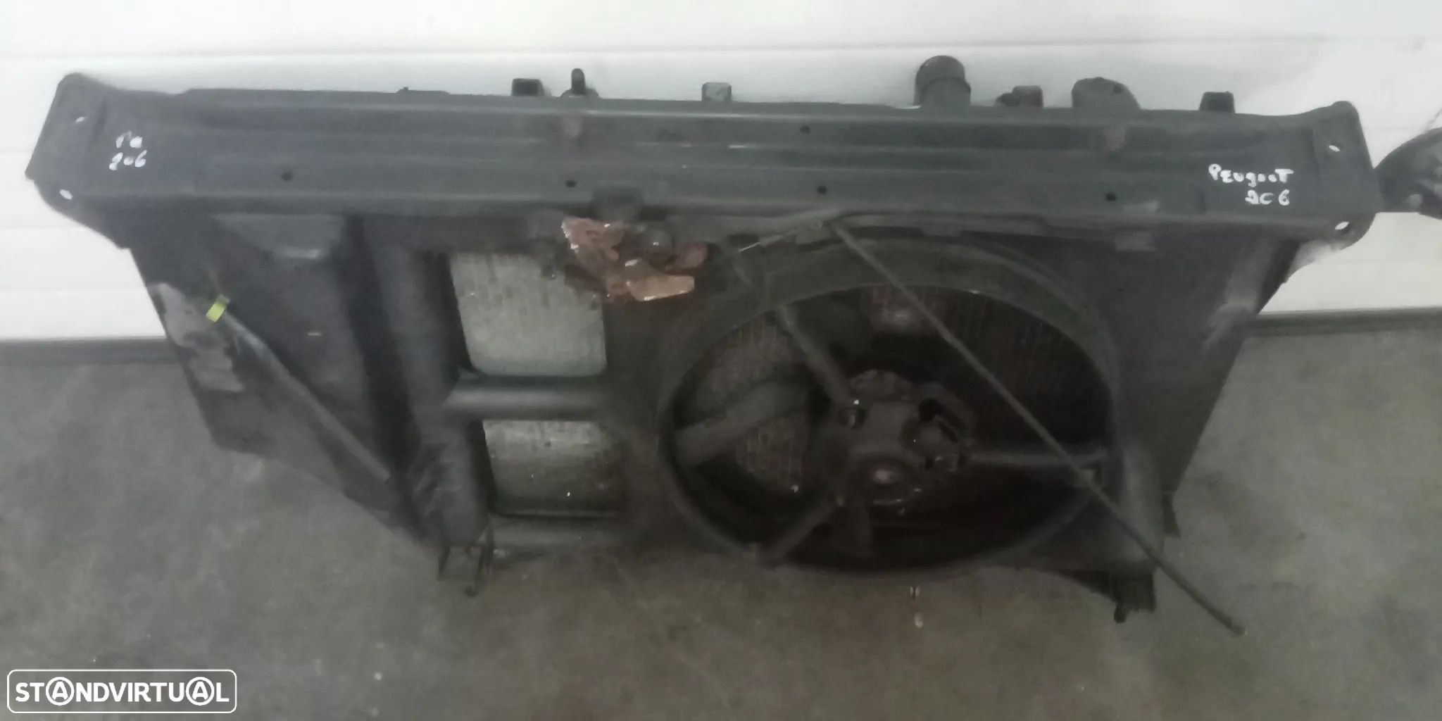 FRENTE EM FIBRA COM RADIADOR E VENTILADOR PEUGEOT 206 1.4HDI 1.9D - 1