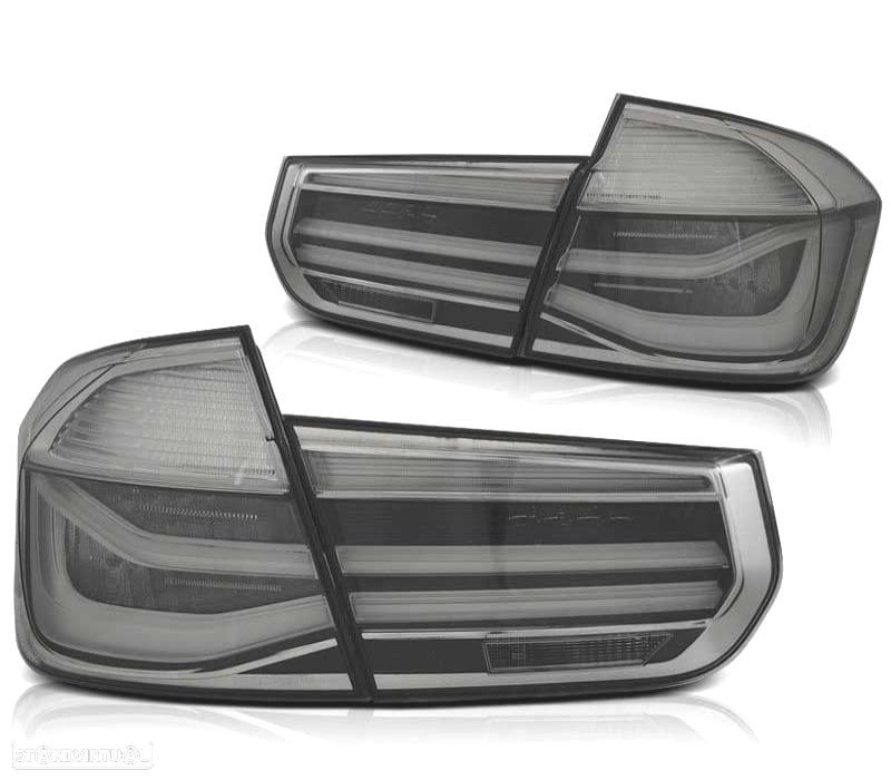 FAROLINS TRASEIROS BMW F30 11-15 BERLINA TUBE LIGHT FUMADOS - 1