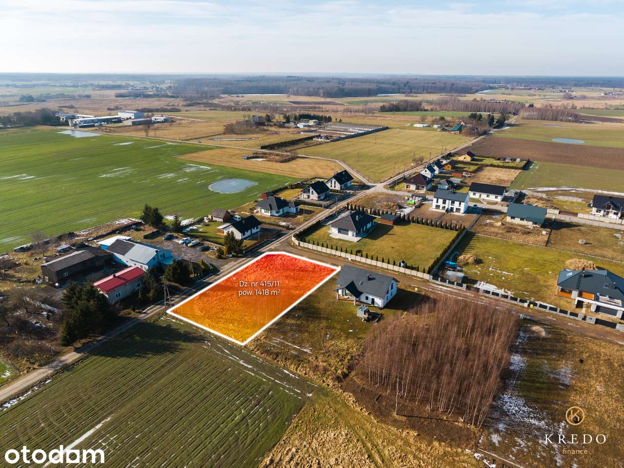 Działka budowlana 1418 m² | Kołdowo | Media | WZ | Spokojna okolica - Pełny obrazek: 5/20