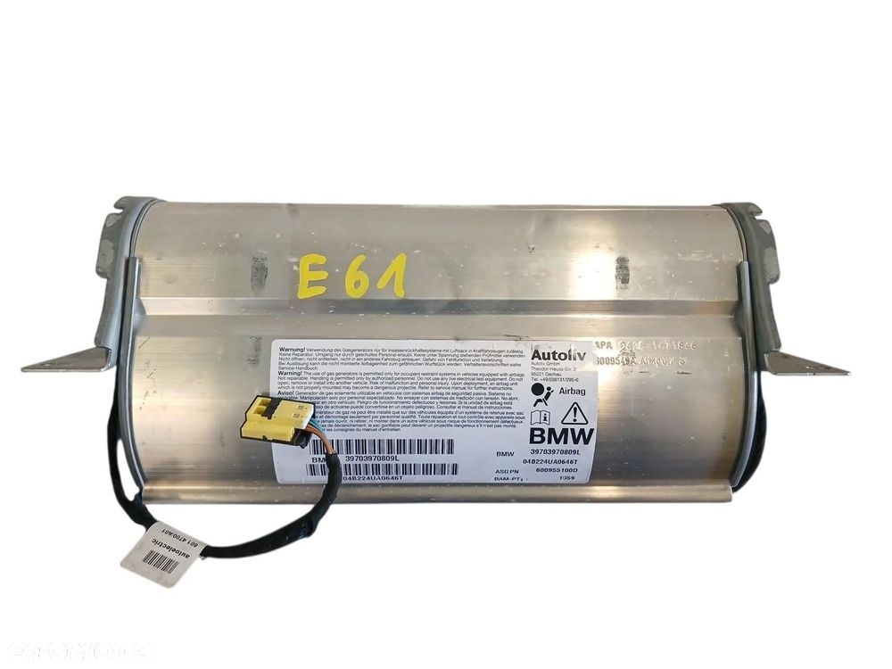PODUSZKA AIRBAG PASAŻERA BMW E61 39703970809L E61 - 2