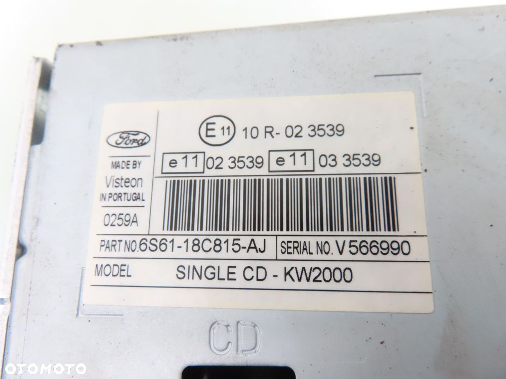 RADIO FORD FIESTA MK5 V 6S6118C815AJ + KOD - 2