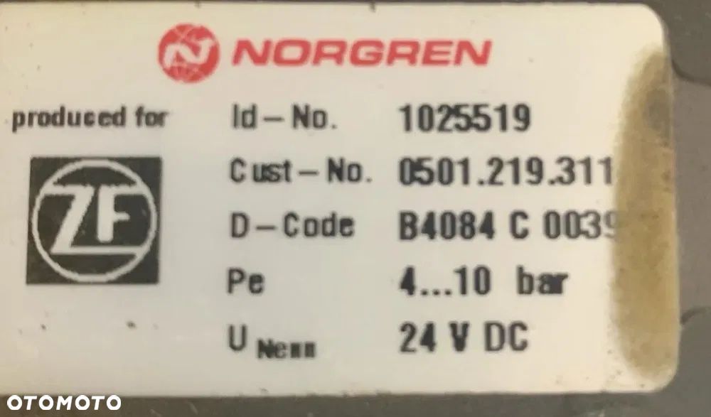 Zawór wybieraka MAN TGA TGX TGL Norgern ZF oryginał CZĘŚCI TIR - 3